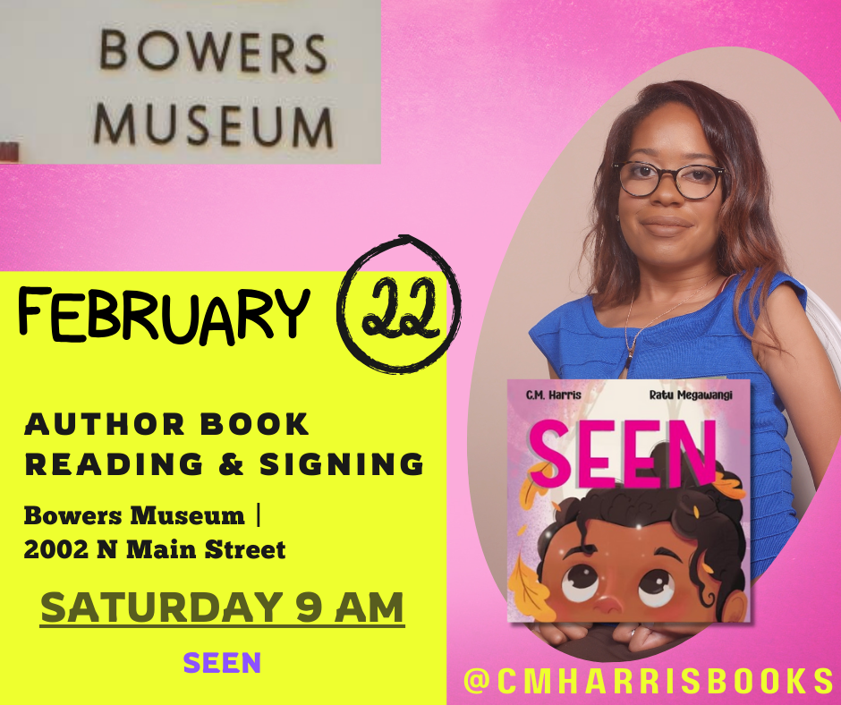 Join Author C.M. Harris at the Bowers Museum for an Exclusive Storytime Event!